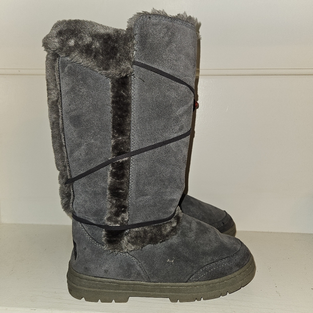 WOMEN'S AUTHENTIC UGGS ULTRA TALL GRAYl #5359 BOOTS SIZE 9 W/ BEADS - Picture 5 of 13